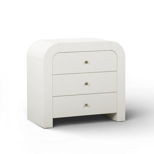 Hump 38" Arched 3-Drawer Chest in White