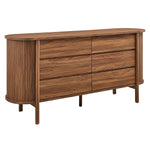 Cadence 6-Drawer Curved Dresser in Walnut
