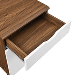 Envision Desk and File Cabinet Set in Walnut / White