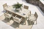 Siesta Key Carbonized Teak Outdoor Dining Table