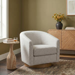 Modra Swivel Accent Chair in Cream