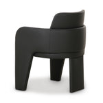 Leo Vegan Leather Dining Chair in Black