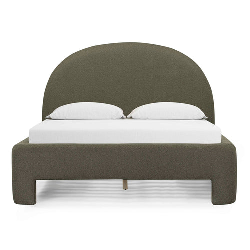 Orphea King Boucle Bed in Kale Green