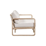Palata 84" Outdoor Eucalyptus Sofa in Cream