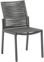 Maldives Mesh and Rope Outdoor Dining Chair in Grey