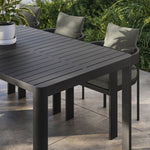Tahoe Outdoor Aluminum Extendable Dining Table in Gray