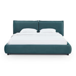 Mel Faux Mohair Velvet King Bed in Teal