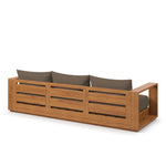 Tahoe Outdoor Acacia Wood Sofa in Natural Cocoa
