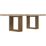 Ananda 84" Marble Dining Table in Brown