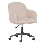 Sydney Velvet Office Chair in Black