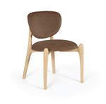 Velora Velvet Dining Chair in Brown