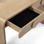 Moonrise 48" Natural Ash Vanity Desk with Mirror in Natural Ash