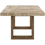 Ananda 84" Marble Dining Table in Brown