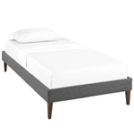Tessie King Fabric Bed Frame in Gray