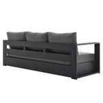 Tahoe Outdoor Aluminum Sofa in Gray Charcoal