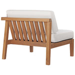 Bayport Outdoor Teak Wood 2-Seater Loveseat in Natural White