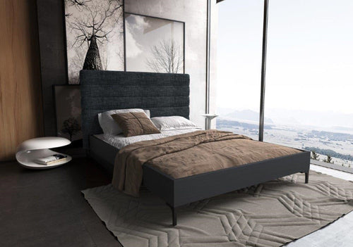 Schwamm Woven Blend Full Bed in Grey