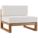 Upland Outdoor Teak Wood 4-Piece Furniture Set in Natural White