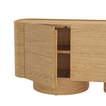 Solis 72" Solid Wood 3-Door Sideboard in Natural