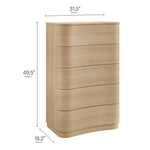 Mirae 5-Drawer Chest in Brushed Light Oak