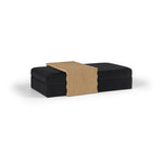 Woodra Velvet Coffee Table / Ottoman in Black