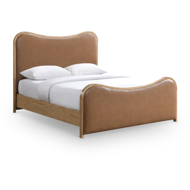 Arvada Vegan Leather Bed - King in Cognac