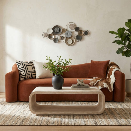 Calix Concrete Coffee Table in Travertine
