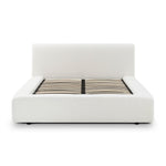 Meena Upcycled Linen Storage King Bed in Cream