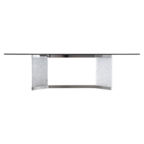 Andorra Glass & Crystal Acrylic Dining Table