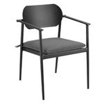 Aeris Stackable Outdoor Aluminum Dining Armchair Set of 2 in Charcoal