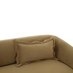 Lou 91" Velvet Sofa in Cafe Au Lait