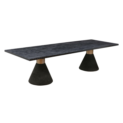 Rishi 120" Rope Rectangular Dining Table in Black
