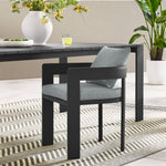 Tahoe Outdoor Aluminum Dining Chair in Gray Gray