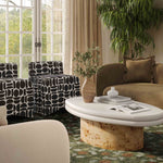 Lou 91" Velvet Sofa in Cafe Au Lait