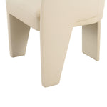 Leo Vegan Leather Dining Chair in Cream