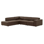 Restore 4-Piece Vegan Leather Sectional in Espresso