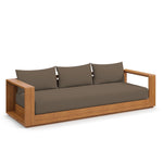 Tahoe Outdoor Acacia Wood Sofa in Natural Cocoa