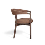 Vina Vegan Leather Dining Chair in Brown