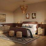 Hatia Basketweave King Bed in Sienna Red