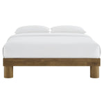 Runa King Wood Platform Bed in French Oak