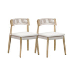 Gata Outdoor Dining Chair - Set of 2 in Cream