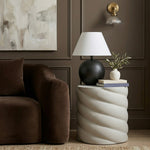 Marmet Concrete End Table in Cream