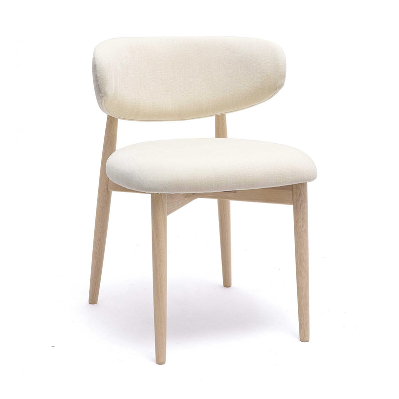 Zinea Velvet Dining Chair in Cream