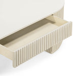 Bella 52" Acacia Wood Storage Coffee Table in Cream