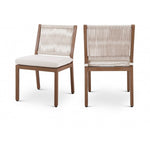 Maui Outdoor Dining Chair in Cream