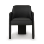 Leo Vegan Leather Dining Chair in Black