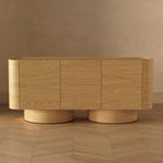 Solis 72" Solid Wood 3-Door Sideboard in Natural