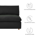 Commix 7-Piece Down Filled Sectional Sofa in Black