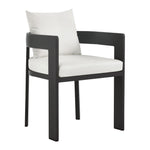 Tahoe Outdoor Aluminum Dining Chair in Gray White