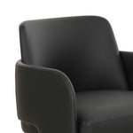 Leo Vegan Leather Dining Chair in Black